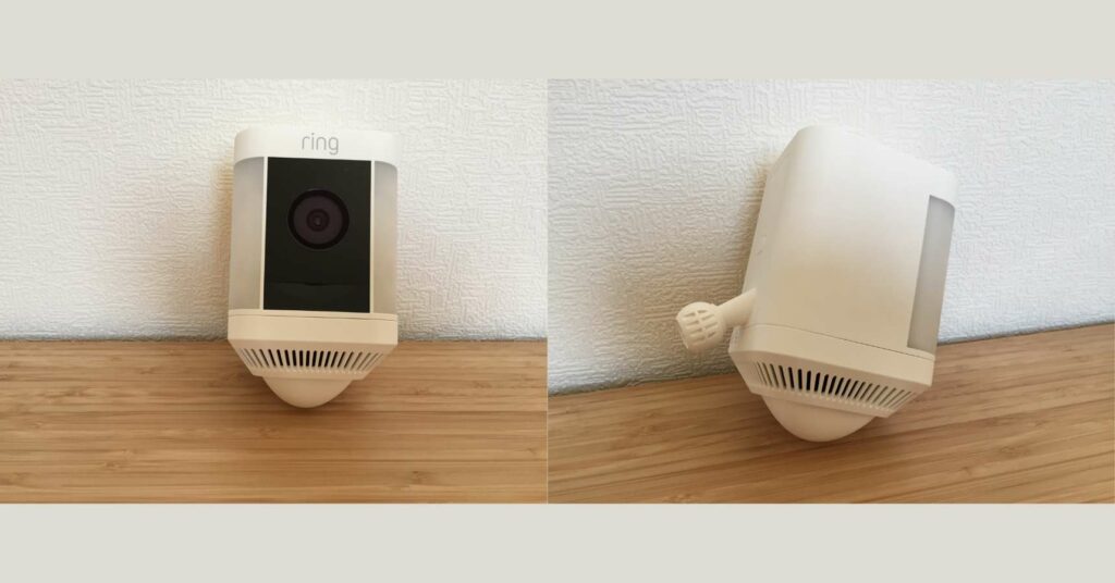Ring Spotlight Cam Plusの正面と側面視点